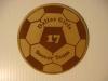 custom soccer leather coaster