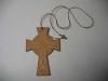 celtic and medieval leather cross pendant