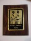 brass photo engraved karate promotion plaque