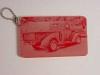 laser photo engraved acrylic keychain - hot rod