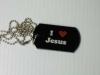 I Love Jesus dog tag