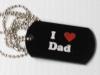 i love dad dog tag