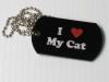 i love my cat dog tag
