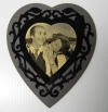 photo laser engraved custom acrylic shape gold filled