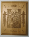 Jesus the Healer Plaque-Solid Red Alder