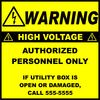 WARNING HIGH VOLTAGE, 4x4