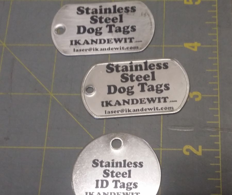 Stainless Dog Tags - Click Image to Close