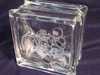 GLASS BLOCK PIGGY BANK - BIKER