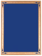 5" x 7" Blue/Gold Brass Teardrop Plaque Plate