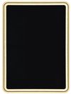 5" x 7" Blac/Gold Brass Plated Steel Rounded Corner Plaque Plate